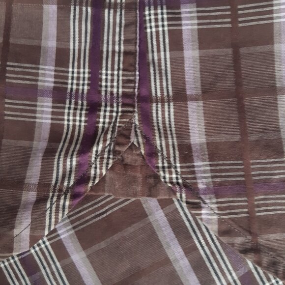 Harry Rosen SZ M Purple Plaid Lightweight Cotton LS Men's Button Up Shirt - Picture 10 of 14